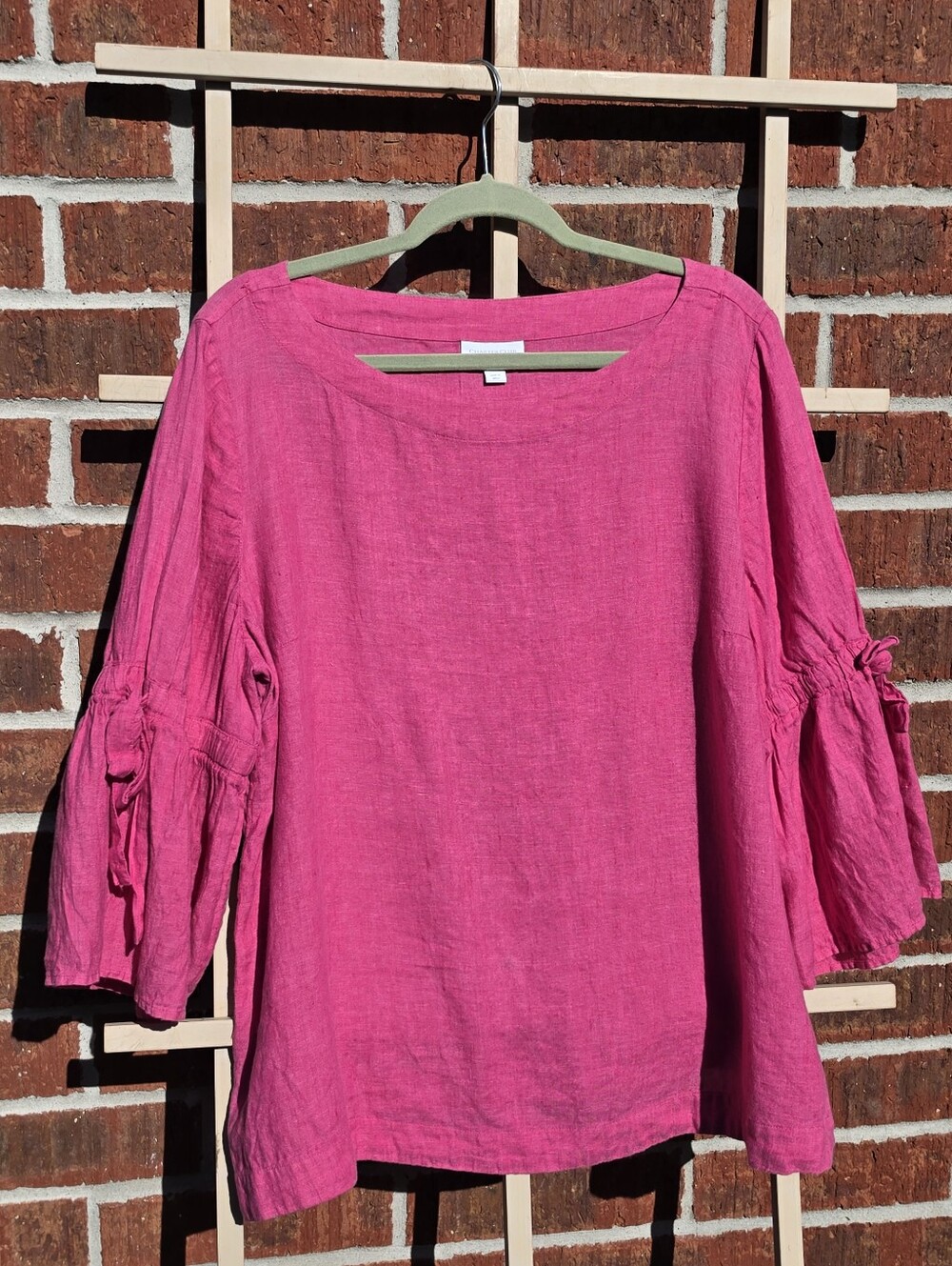 Fuchsia pink 100% linen X large blouse by Charter Club